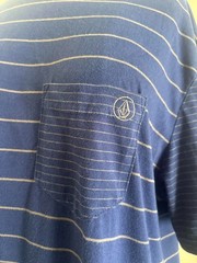 Vintage Y2K Volcom Striped Skate T Shirt Size Large