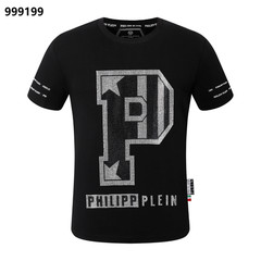 NWT Philipp Plein Animal Diamond Emblem Black/White Merino T-shirt