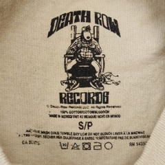 Death Row Records T-Shirt Mens Small Tan Long Beach Crest Graphic Hip Hop Tee
