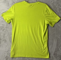 Puma Hoops Basketball Tee Neon Yellow Graphic Athletic Shirt Mens Small