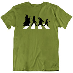 Abby Road Gandalf Elf Dwarf Hobbit Frodo Lord of the Rings Funny T Shirt Gift