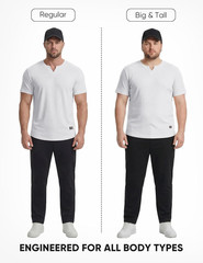 JMIERR Mens Muscle Slim T Shirts Texture V Neck Longline Henley Gym Workout Athl