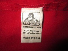 Ben Davis 1/2 Zip Short Sleeve Shirt Men’s 3XL Red USA