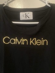 Calvin Klein Jeans Men’s M Black Crew Neck Short Sleeve Cotton Logo T-Shirt
