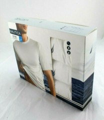 NAUTICA Size M 38-40 Crew Neck 3 Pair Classic Cotton Comfort T-Shirt MSRP $39