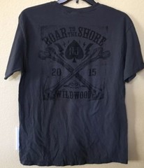 Wildwood NJ Roar to the Shore 2015 motorcycle Biker Rally t shirt Size L
