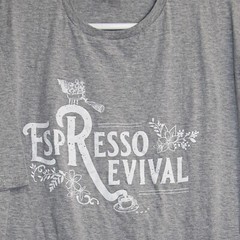 Espresso Revival Gray Graphic T-Shirt By Gildan Cotton Blend Short Sleeve Mens 2