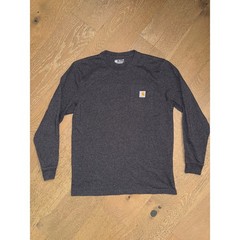 Carhartt Mens Loose Fit Long Sleeve Pocket T-Shirt Charcoal Heather Gray Size M