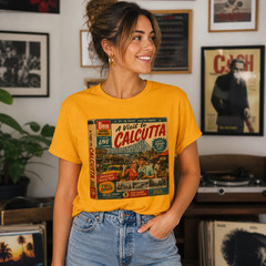 Vintage Calcutta Travel Poster Tee Retro 8mm Film Box Style Shirt