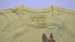 Life Is Good Men’s Dads Best Friend Corgi Shirt CN6 Sandy Yellow Small NWT