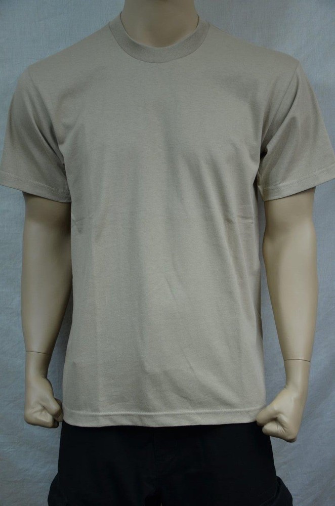 2 NEW PRO5 SUPER HEAVY WEIGHT T-SHIRT KHAKI TEE PLAIN BLANK COTTON S-7XL