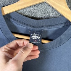 Vintage Stussy Shirt Mens XL Navy 90s International Surf Skate California USA