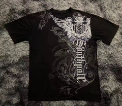 Mens Y2K Gothic Graphic T Shirt Streetwear Skull Cross Tee Top