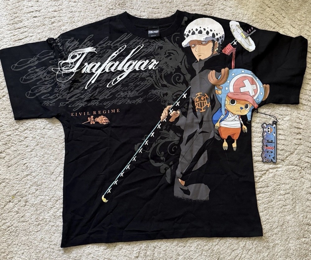 Civil Regime X One Piece Law “Surgeon Of Death” Premium Oversized Tee In Mens XL