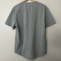 BYLT Shirt Mens XL Gray Drop Cut LUX Short Sleeve Athletic Fit Curved Hem Tee