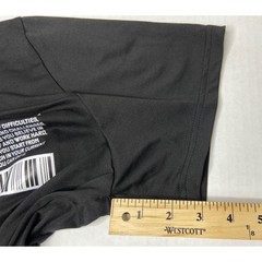 Mens Believe In Yourself Graphic T-Shirt Black Angel Flames Streetwear Size L