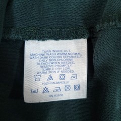 Lands’ End Men’s T-Shirt Green XL/T Cotton Crew Neck Machine Washable