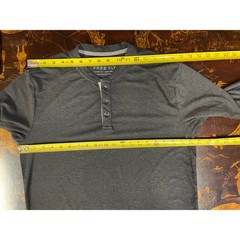 Free Fly Mens Bamboo Flex Henley Long Sleeve Shirt Gray Gorpcore Baselayer M