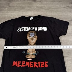 Y2K System Of A Down Shirt Mens Medium Black Mezmerize Album Band Tee Rock Music