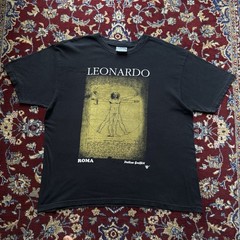 Vintage 90s-2000s Leonardo da Vinci Vitruvian Man Roma Italy Art Museum Tee