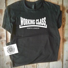 Working Class Logo T-Shirt – Customise The Town Name, Retro, Punk, Various Cols