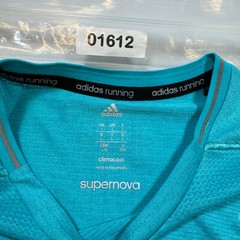 Adidas Running Supernova Men’s Size L Solid Turquoise Stretch Crew-Neck T-Shirt