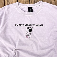 Tom Of Finland Inspired bottom moan custom embroidery mens purple cotton T-shirt