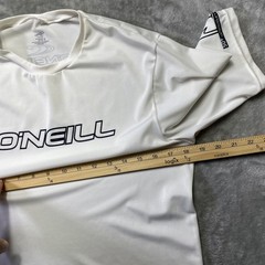 O’Neill UV Protection Rash Guard Men’s Medium White Surf Swim Shirt 50+ UPF Slim