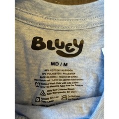 Bluey Men’s Bandit Bingo Family Hearts T-Shirt Heart Size Medium Color Gray