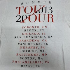 Bay Island Sportswear Shirt Mens Small White Justin Timberlake 2013 Tour