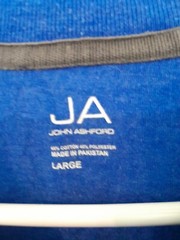 John Ashford JA Size Large Long Sleeved Blue T Shirt Nice Condition