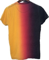 Y2K Hollister Ombre Gradient Tee Black Pink Orange Fade Graphic Shirt Men’sM