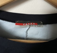 VTG Y2K 2000s Prada (Linea Rossa) Technical Blue Longsleeves Shirt, Sz Men Large