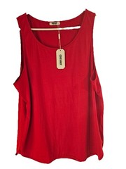 COOFANDY Men’s Red Sleeveless Tank Top New with Tags XL Size