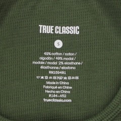 True Classic Men’s Shirt, Long Sleeve Waffle Henley style Crew Neck, MSRP $35
