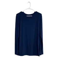 Tommy John Sleekheat Long Sleeve Crewneck Top Tee in Navy Mens XL Lightweight