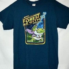 May The Forest Be With You Frog T Shirt Mens L Gildan Graphic Tee Forestcore