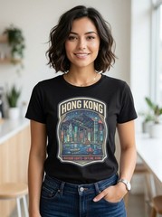 Hong Kong Harbor Skyline Graphic T-Shirt Unisex Travel Tee