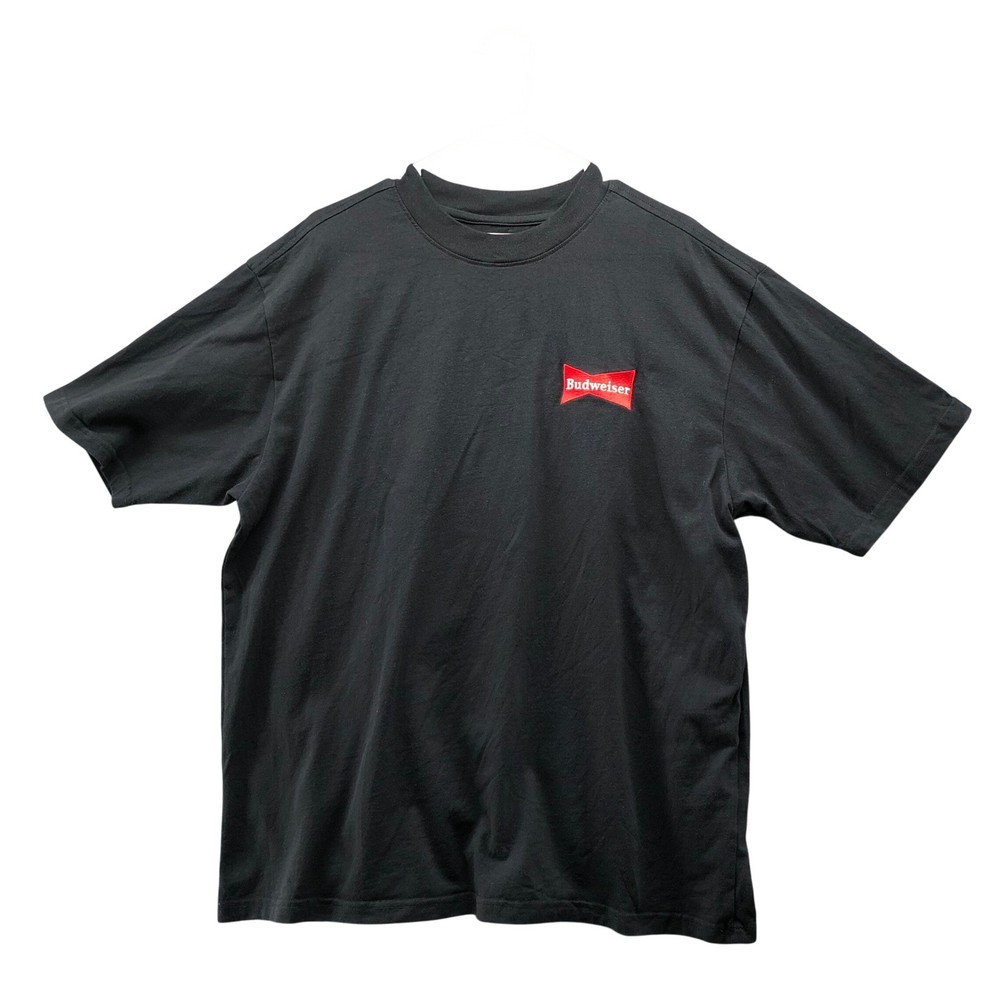 PacSun Budweiser King of Beers Graphic T Shirt Mens L Black Cotton Short Sleeve