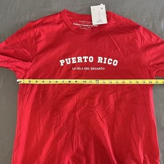 NWT Denim & Flower Men’s Red “Puerto Rico” T-Shirt Size Large