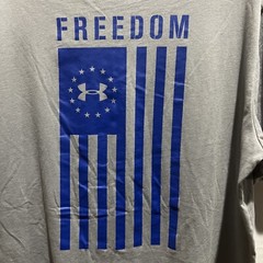 Under Armour Patriotic T-Shirt Men’s Freedom Flag Cotton Loose Fit Graphic