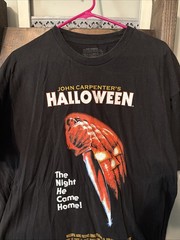 Mens John Carpenter’s Halloween The Night He Came Home Movie Tshirt Sz 2XL