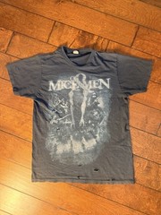 Vintage Of Mice & Men Band T Shirt Distressed Faded Rock Tour Tee Grunge 19×27