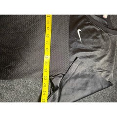 Nike V-Neck T-Shirt Black Mesh Panel Athletic Men’s L Streetwear Y2K
