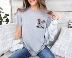 Personalized Dog Portrait Comfort Tee Custom Pet Photo Shirt