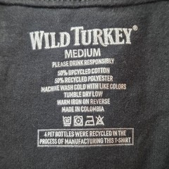 Wild Turkey Bourbon Whiskey Advertising T-Shirt Men’s Size M Black EUC