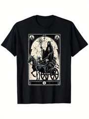 The Chariot Tarot Card Graphic T-Shirt Gothic Mystic Vintage Tee