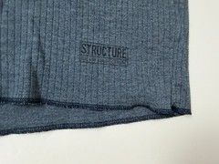 Vintage 90s Ribbed Henley Shirt Men 2XL Minimal Outdoor Casual Midweight Stretch