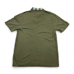 Akoo Run Alone Olive Green V-Neck Shirt Plaid Collar XL Streetwear Retro