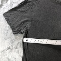RVCA Shirt Mens Large Gray Aged Dryhand Tee Chest Pocket Til Death Back Graphic